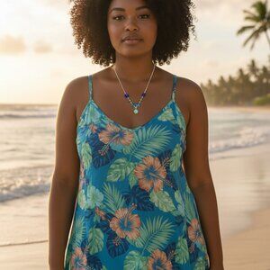 Elegant Swarovski Crystal Oceania Blue Green Ball Pendant Beaded Silver Necklace